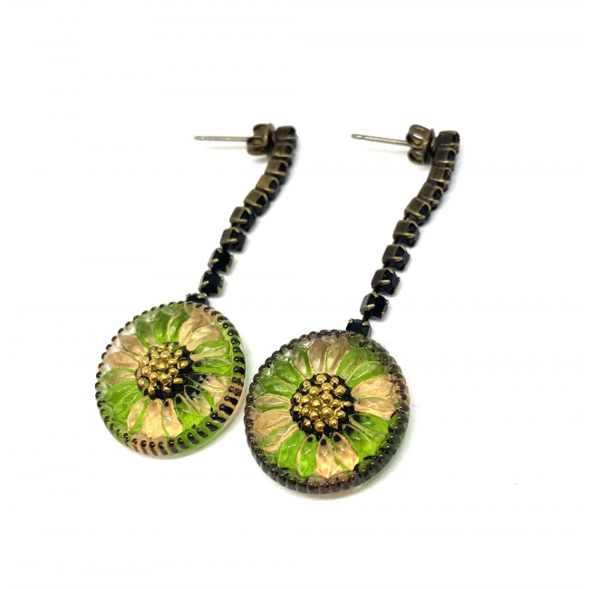 Leaf Color - Earrings with...